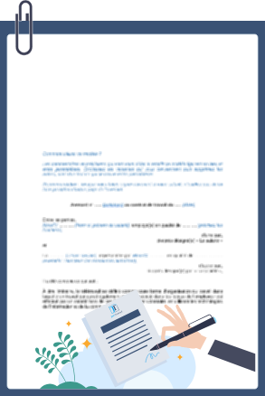 Illustration aperçu modèle de contrat