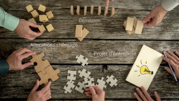 illustration pour Démission pour création d'entreprise : quels droits au chômage ?