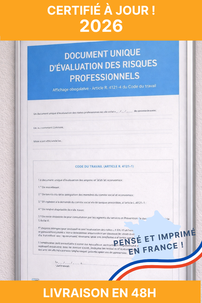 illustration pour Affichage obligatoire des modalités de consultation et d'accès au DUERP à acheter