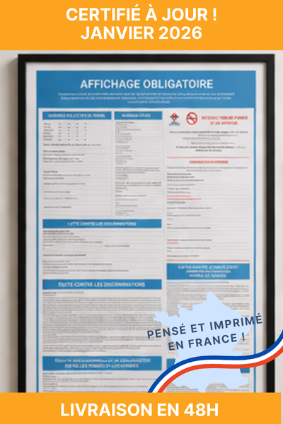 illustration pour Panneau d'affichage obligatoire 2026 : solution tout-en-un